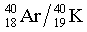 Ar 40/K 40