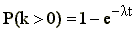 P(k>0)