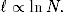 ℓ ∝ lnN.

