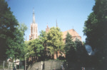 zoom photo of church in Grybow (198kB)